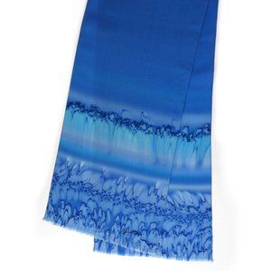 Kriska Silk Scarf Hand Painted in the USA Sky Blue